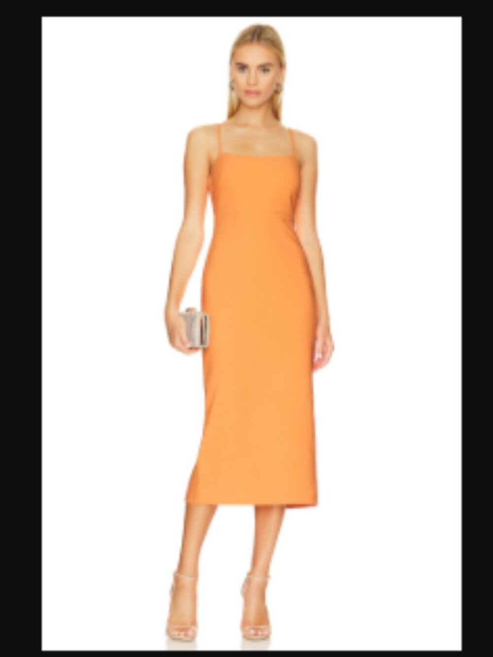 450cad New with tags REVOLVE Dune Peach Orange Ponte Sleeveless Dress 4 Sexy Hot
